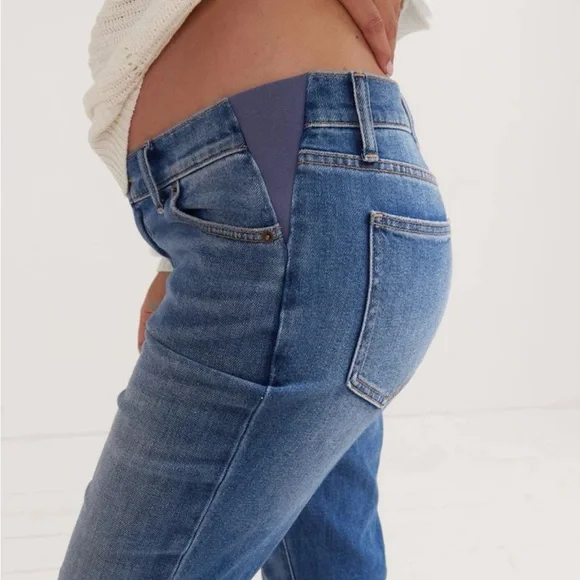 Hatch Blue Ankle Cropped Jeans